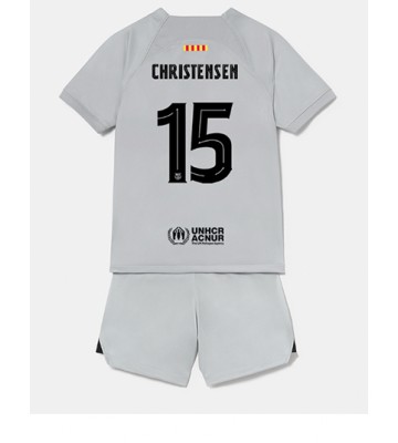 Barcelona Andreas Christensen #15 babykläder Tredje Tröja barn 2022-23 Korta ärmar (+ Korta byxor)